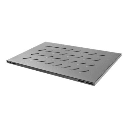 Lanberg 19" fixed shelf 1U/465x715mm, max load capacity up to 120kg | AK-1009-B | Black – image 1