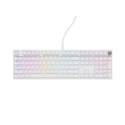 Genesis Thor 404 | Mechanical Gaming Keyboard | Wired | US | Outemu Peach Silent | White – image 1