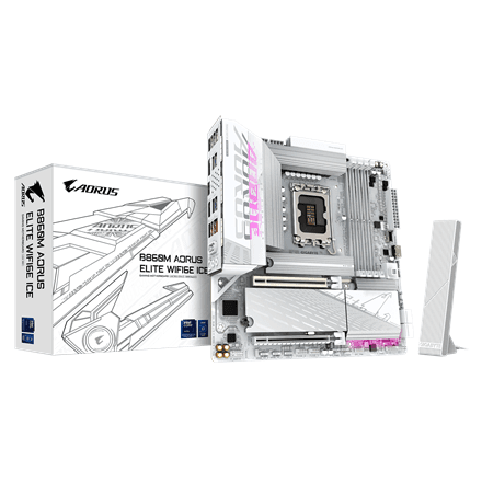Gigabyte B860M AORUS ELITE WIFI6E ICE · Processor family Intel · Processor socket LGA1851 – image 1