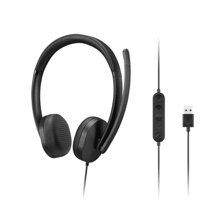 Lenovo Headset | USB-A Stereo Gen 2 | Built-in microphone | Wired | Black – nuotrauka 1