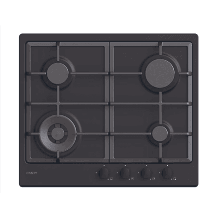 Candy Hob | CHG6BFB4WB | Gas | Number of burners/cooking zones 4 | Knobs | Black – image 1