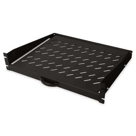 Digitus Extendible Shelf for fixed mounting on front 483 mm (19") profile rails | DN-19-TRAY-2-450-SW – image 1