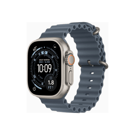 Apple Watch Ultra 3 GPS + Cellular 49mm Natural Titanium Case with Anchor Blue Ocean Band | Apple – image 1