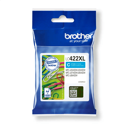 Brother LC422XLC | Ink Cartridge | Cyan – nuotrauka 1