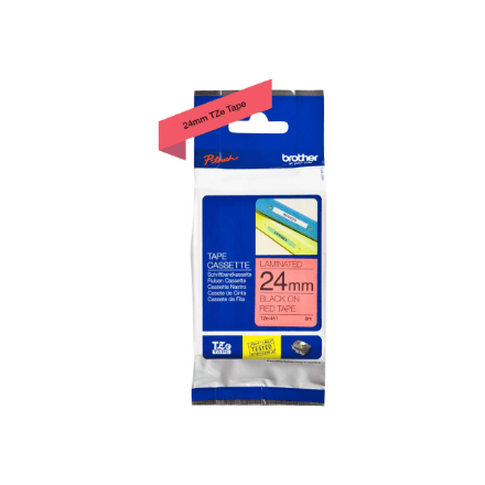 Brother | TZe-451 Laminated Tape | Black On Red | TZe | 8 m | 2.4 cm – image 1