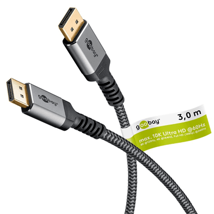 Goobay | DisplayPort Cable 2.0/2.1, 54 Gbit/s | 75681 | DisplayPort to DisplayPort – image 1