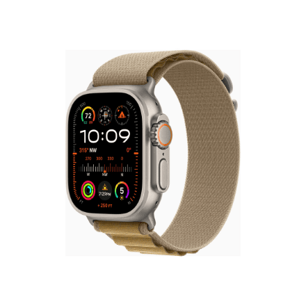 Apple Smart watch | GPS (satellite) | Always-On Retina display | 49mm | Natural Titanium – image 1