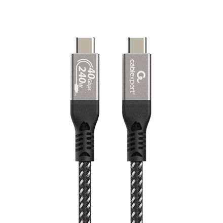 Cablexpert Premium USB4 Type-C charging and data cable, 40 Gbps, 240 W, 0.5 m | CCBP-USB4-CMCM240-0.5M – image 1