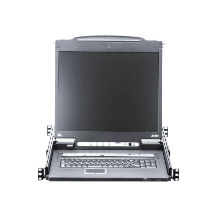 Aten 16-Port PS/2-USB VGA 19" LCD KVM over IP Switch with Daisy-Chain Port and USB Peripheral Support – nuotrauka 1