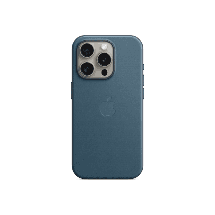 Apple iPhone 15 Pro FineWoven Case with MagSafe - Pacific Blue · Apple · iPhone 15 Pro FineWoven Case with MagSafe – image 1