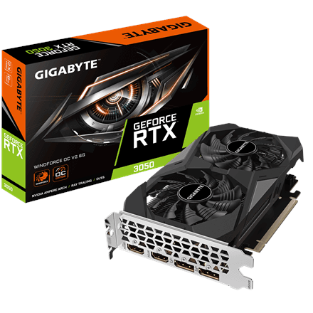 Gigabyte GeForce RTX 3050 WINDFORCE OC V2 6G · NVIDIA · 6 GB – nuotrauka 1