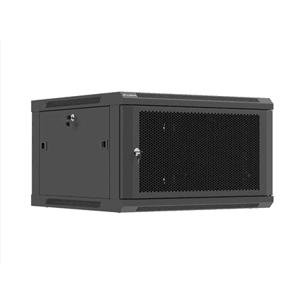 Lanberg Wall mounted installation cabinet 19" 6U 600X600 | WF01-6606-23B | Black – image 1