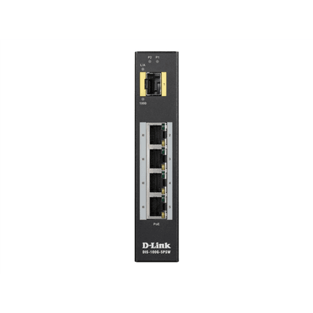 D-LINK DIS-100G-5PSW L2 Unmanaged Industrial Switch with 4 10/100/1000Base-T ports and 1 1000Base-X SFP ports · D-Link · 60 month(s) – image 1