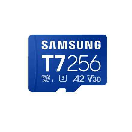 Samsung MicroSD card | T7 | 256 GB | microSDXC | Flash memory class U3, V30, A2 – nuotrauka 1