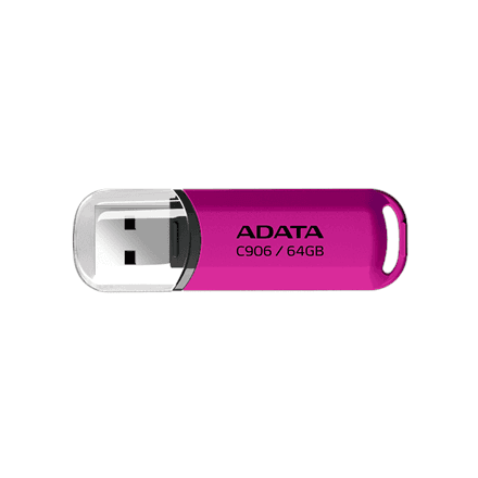 ADATA | USB Flash Drive | C906 | 64 GB | USB Type-A | Pink – nuotrauka 1