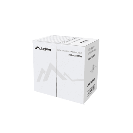 Lanberg | LAN Cable Cat.6 UTP, Solid CU Fluke Passed | LCU6-12CU-0305-S | 305 m | Grey – image 1
