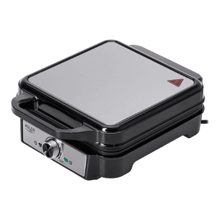 Adler Waffle Maker | AD 3083 | 1800 W | Number of pastry 4 | Belgium | Silver/Black – image 1