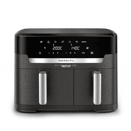 TEFAL | Air Fryer | EY942HE0 Easy Fry Dual XXL | Power 2700 W | Capacity 11 L | Dark Grey – image 1