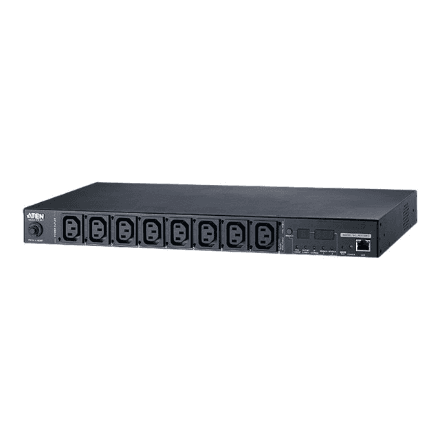 Aten 15A/10A 8-Outlet 1U Outlet-Metered eco PDU | PE7108G | Black – nuotrauka 1