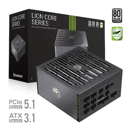 Gamemax PSU | LION CORE 1200P | 1200 W | Platinum | Full Modular – nuotrauka 1