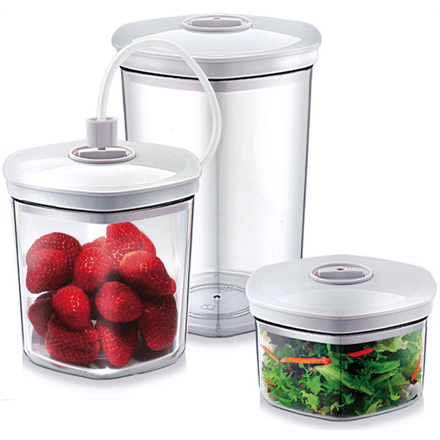 Caso | Vacuum Canister Set | 01260 | 3 canisters | White/Transparent – nuotrauka 1