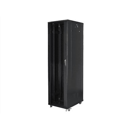 Lanberg | Rack cabinet 19" free-standing 37U/800x800 (flat pack) | FF01-8837-12B | Black – image 1