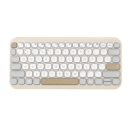 Asus Marshmallow KW100 | Keyboard | Wireless | US International | Oat Milk – image 1