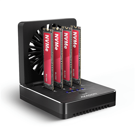 AXAGON ADSA-M2C44 USB4 docking station for 4x M.2 NVMe SSDs with disk cloning function without a PC – nuotrauka 1