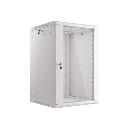 Lanberg | Rack cabinet 19" wall-mount 18U/600x600 (flat pack) | WF01-6618-10S | Grey – image 1