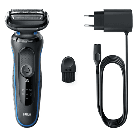 Braun | Shaver | 51-B1000s | Operating time (max) 50 min | Wet & Dry | Black/Blue – nuotrauka 1