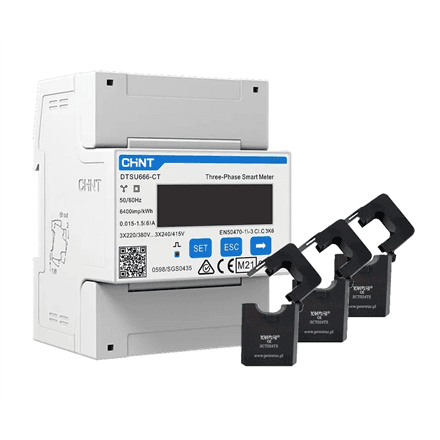 Deye Smart meter with current transformers | SEM DTSU666-CT – nuotrauka 1