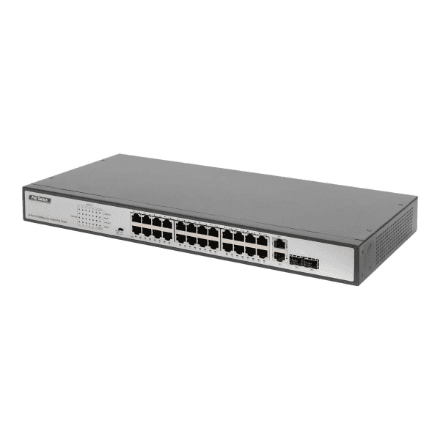 Digitus Fast Ethernet PoE Switch 24-port PoE + 2 Combo, 370W PoE – nuotrauka 1