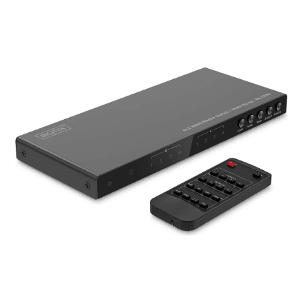 Digitus 4x2 HDMI Matrix Switch/Multi-Viewer, 4K/30Hz | DS-55345 | Black – image 1