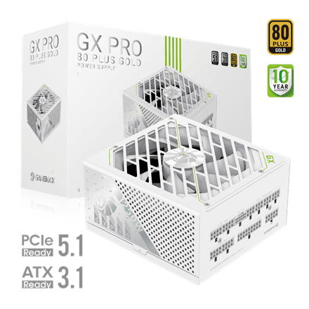 Gamemax PSU | GX PRO 1250G WH | 1250 W | Gold | White | Full Modular – nuotrauka 1