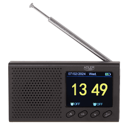 Adler | FM Travel Radio | AD 1198 | Alarm function | Black – nuotrauka 1