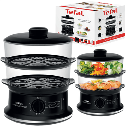 TEFAL | VC140135 Food Steamer | Black | 900 W | Number of baskets 2 – image 1