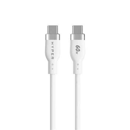 Hyper | HyperJuice USB-C Silicone Charging Cable, 1.5 m, White | HJ4011WHGL – nuotrauka 1