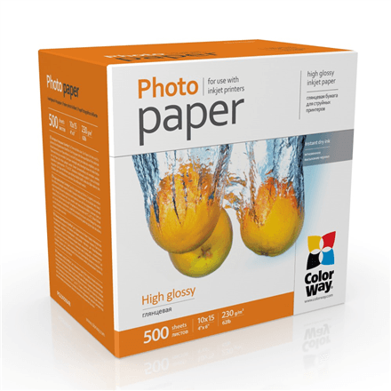 ColorWay Photo Paper, 500 sheets | High Glossy | 230 g/m² | 10x15 – image 1