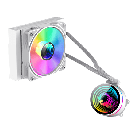 Gamemax CPU Liquid Cooler | ICEBURG 120 WT | White – nuotrauka 1