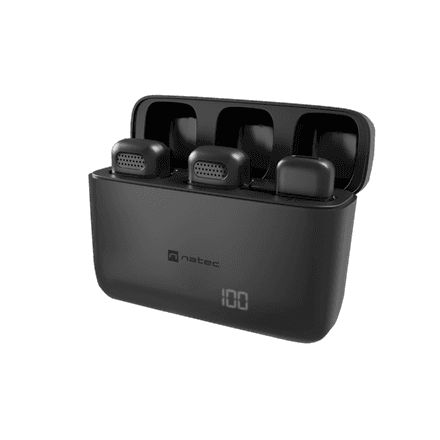 Natec | Hopper Lavier Mobile Microphone USB-C, 2 pcs | Black | Noise reduction – nuotrauka 1