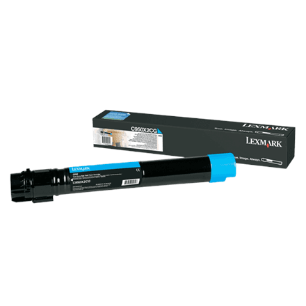 Lexmark C950X2CG | C950 Cyan Extra High Yield Toner Cartridge | Cartridge | Cyan – nuotrauka 1