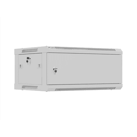 Lanberg Wall mounted installation cabinet 19" 4U 600X450 | WF01-6404-00S | Gray – image 1