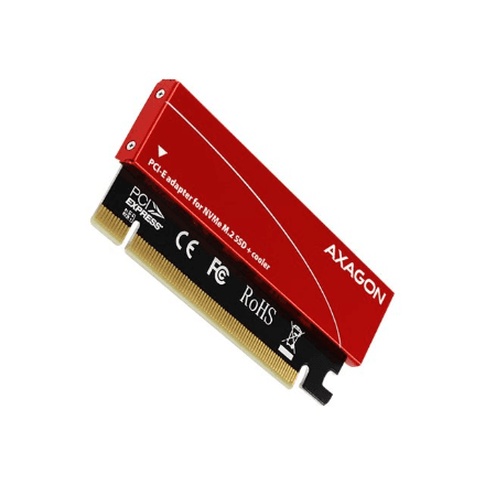 AXAGON PCI-Express x16 internal adapter to connect an NVMe M.2 SSD to a desktop | PCEM2-S – image 1