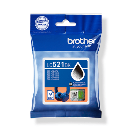Brother LC521BK | Ink Cartridges | Black – nuotrauka 1