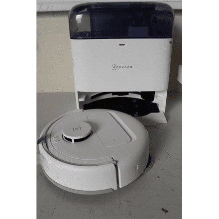 SALE OUT. Ecovacs DEEBOT mini Vacuum cleaner, Robot, Wet&Dry, ZeroTangle Technology, Agile Navigation, White/Blue + Auto-empty station · Ecovacs Robotic Vacuum Cleaner · DEEBOT mini BLUE – nuotrauka 1
