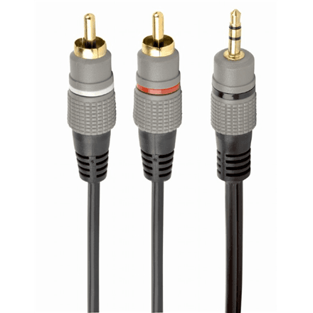 Cablexpert 3.5 mm stereo plug to 2xRCA plugs, gold-plated connectors, 1.5 | CCA-352-1.5M – nuotrauka 1