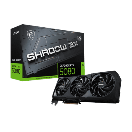 MSI GeForce RTX 5080 16G SHADOW 3X OC Bulk Pack · NVIDIA · 16 GB – nuotrauka 1