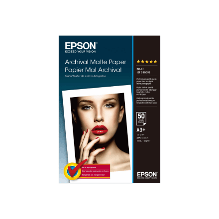 Epson Archival Matte Paper, A3+, 192 g/m2, 50 sheets – nuotrauka 1