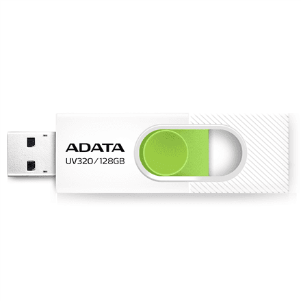 ADATA | USB Flash Drive | UV320 | 128 GB | USB Type-A | White/Green – image 1