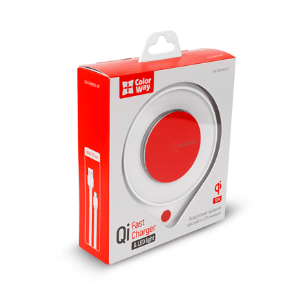 ColorWay | Wireless Charger | Qi Fast Charger & LED bedside lamp | 1xUSB – nuotrauka 1